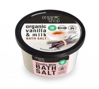 Organic Shop - Vanilka a mlieko - Soľ do kúpeľa