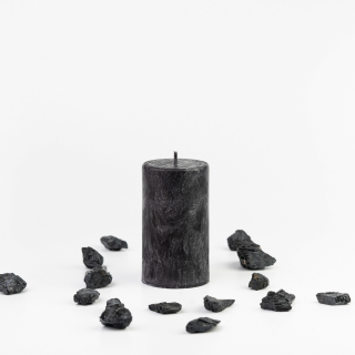 Energetická sviečkaJASPIRE® s energiou kameňa čierny Turmalín/Kozorožec/60x110mm