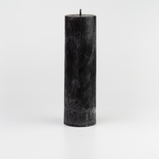 Energetická sviečka JASPIRE® čierna kryštalická / očistná / 65x220 mm