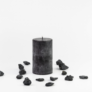 Energetická sviečkaJASPIRE® s energiou kameňa čierny Turmalín/Kozorožec/70x110mm