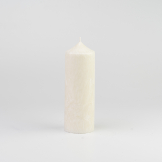 Energetická sviečka JASPIRE® biela kryštalická / svetelná / 60x150 mm
