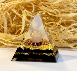 Orgonit pyramída ŠUNGIT-RUŽENÍN guľôčka